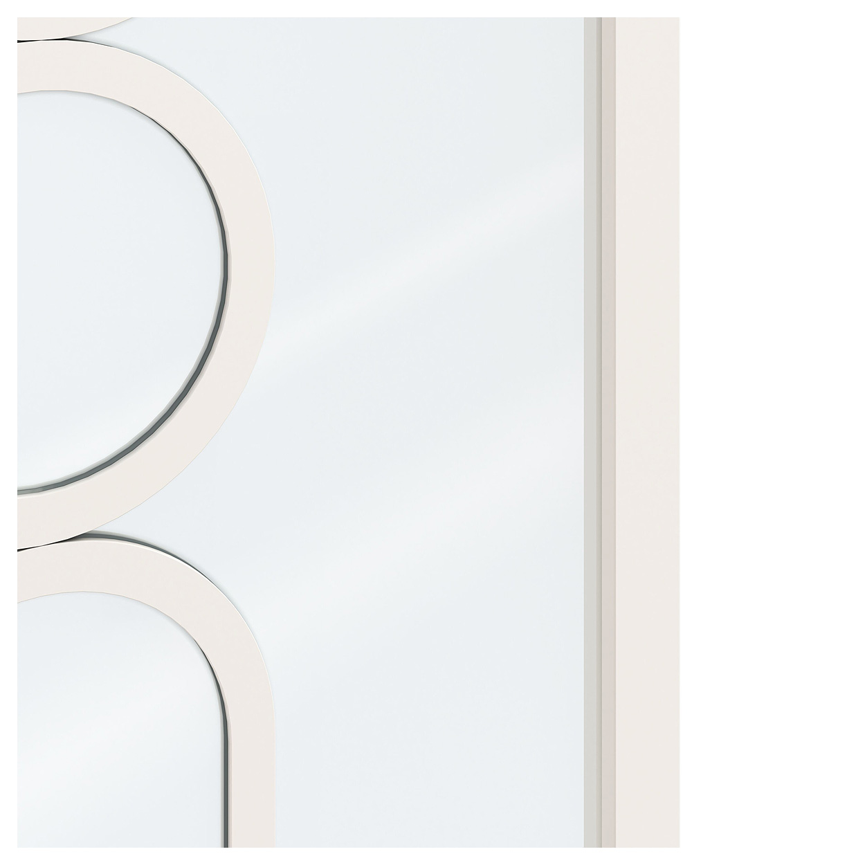 Binnendeur Skantrae SSL 14621 Blank Glas Wit Gelakt